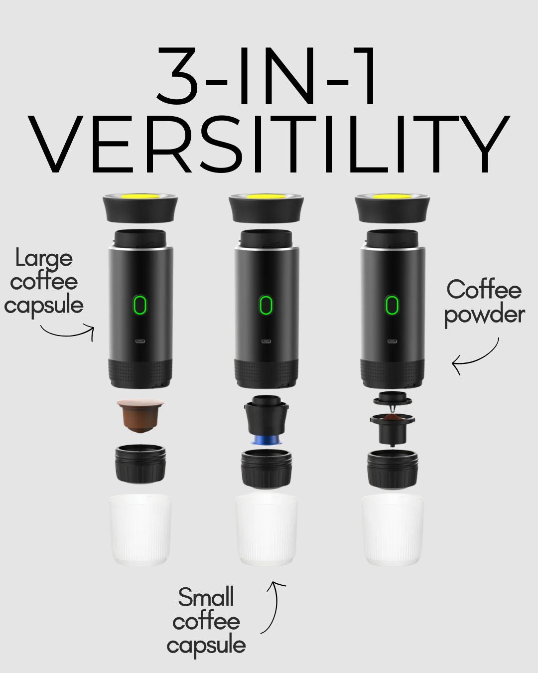 The JavaJet 3-in-1 Portable Espresso Machine